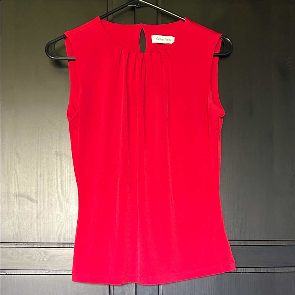 Calvin Klein Women's Vibrant Red Blouse